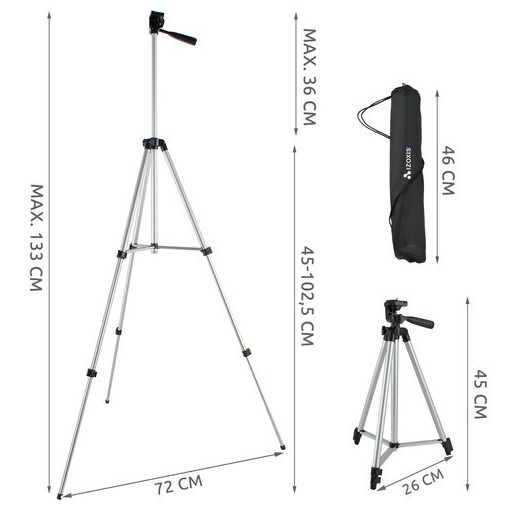 Tripod állvány bluetooth-os távirányítóval