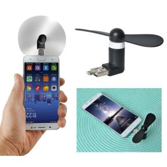 Fekete micro USB ventilátor