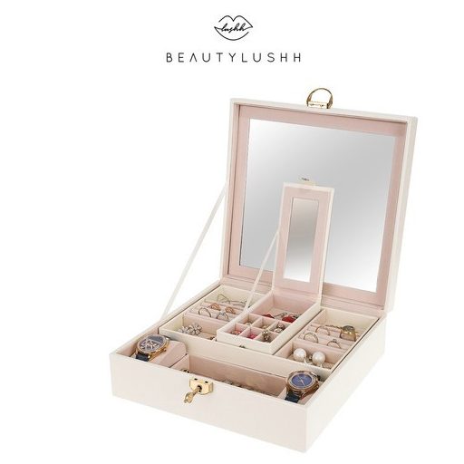 Fehér szépségdoboz - ékszerdoboz BeautyLushh