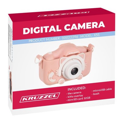 Digitális fényképezőgép rózsaszín Kruzzel AC22296