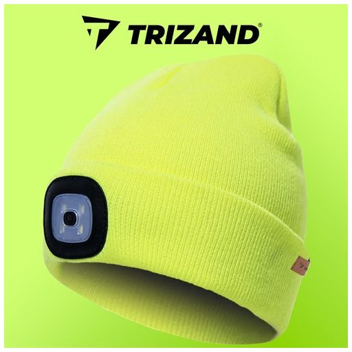 Sárga téli sapka beépített zseblámpával – Trizand 22664