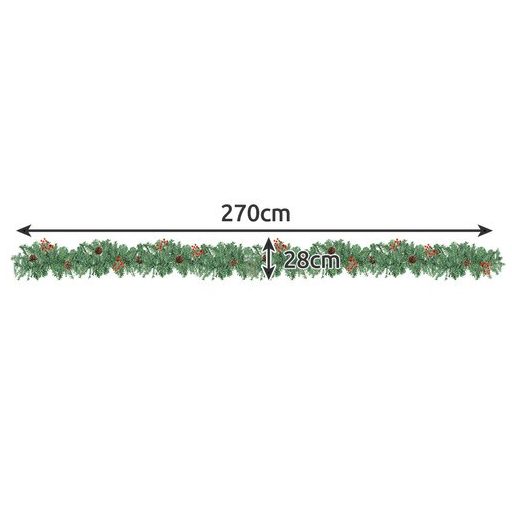 Karácsonyi girland 2,7 m LED fényekkel Ruhhy 22322