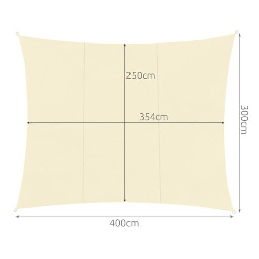 Napvitorla 4x3 m - bézs Gardlov 23144