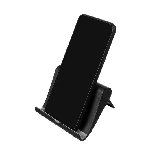 Fekete telefon tartó állvány - praktikus asztali kiegészítő, univerzális mobil tartó, telefon töltő állvány