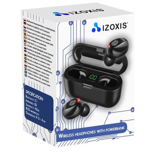 Vezeték nélküli fejhallgató power bankkal S16154, bluetooth fejhallgató, töltő tokkal, vezeték nélküli fülhallgató