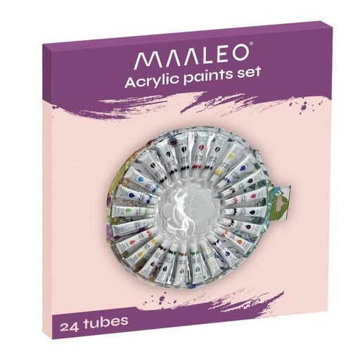 Akrilfesték készlet 12 ml – 24 darabos Maaleo 24725