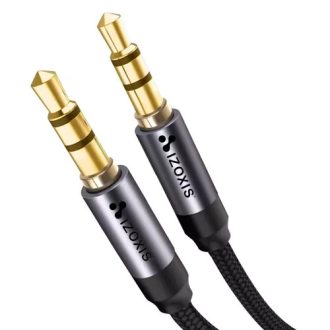   3.5mm AUX kábel - autóhoz, fejhallgatóhoz, hangszóróhoz - aranyozott csatlakozóval