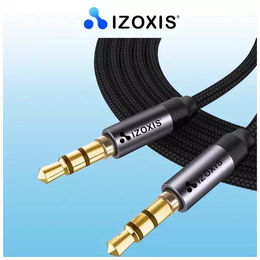 3.5mm AUX kábel - autóhoz, fejhallgatóhoz, hangszóróhoz - aranyozott csatlakozóval