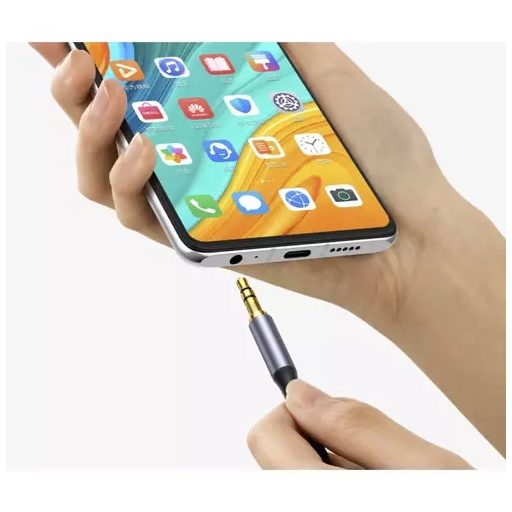 3.5mm AUX kábel - autóhoz, fejhallgatóhoz, hangszóróhoz - aranyozott csatlakozóval