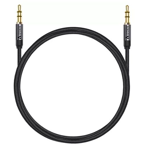 3.5mm AUX kábel - autóhoz, fejhallgatóhoz, hangszóróhoz - aranyozott csatlakozóval
