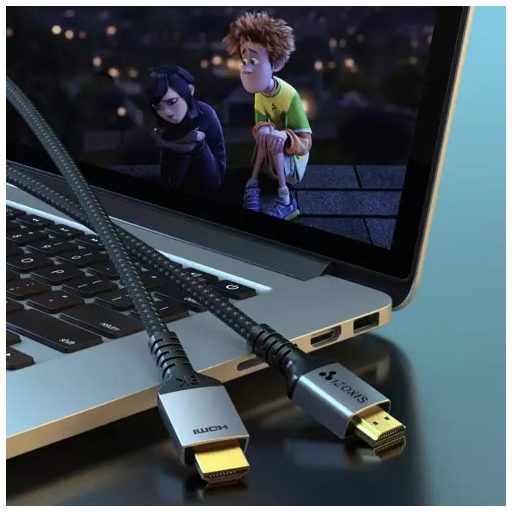 8K felbontású HDMI kábel 2 méteres hosszban