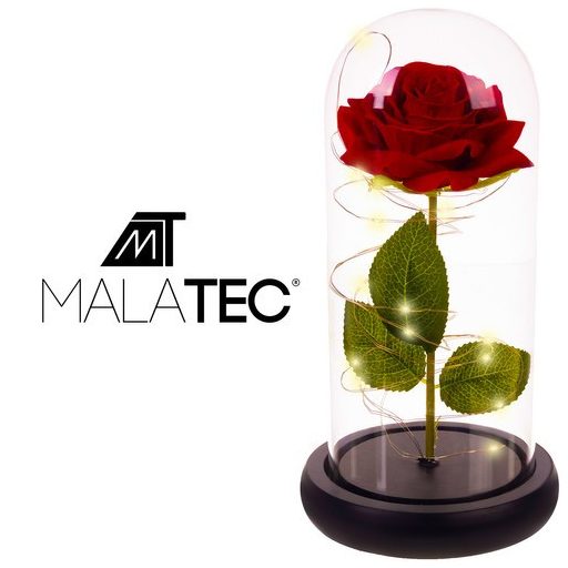 Rózsa üvegben - csillogó Malatec 21619
