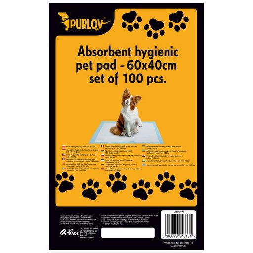Higiéniai betét 60x40cm 100 db Purlov 21599