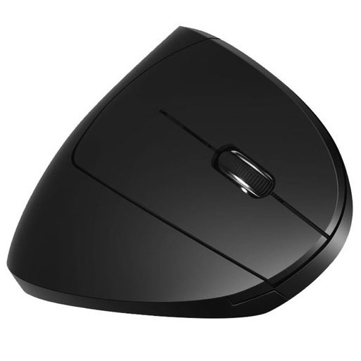 Vezeték nélküli függőleges egér - Ergonómikus design - Optikai szenzor - 6 gomb - USB vevőegység - Fekete