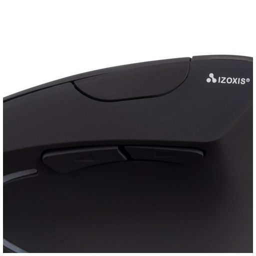 Vezeték nélküli függőleges egér - Ergonómikus design - Optikai szenzor - 6 gomb - USB vevőegység - Fekete