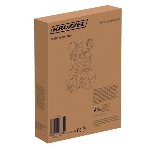 Mozgásfejlesztő tábla - Kruzzel 22584 plüss maci