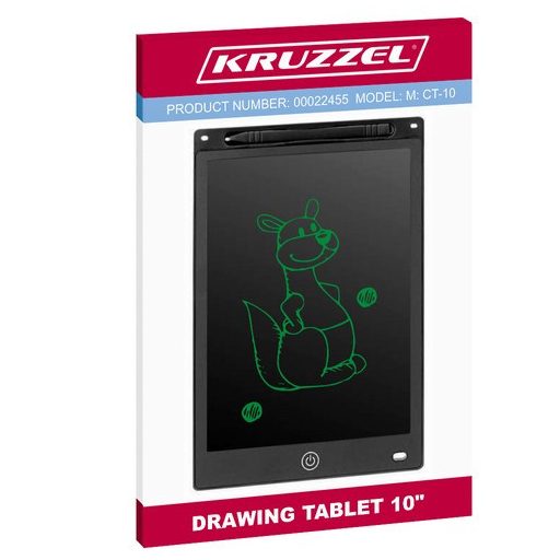 Rajztábla 10 fekete XL KRUZZEL 22455, digitális rajz tábla, rajzolás tablet, grafikai tábla, művészeti eszközök