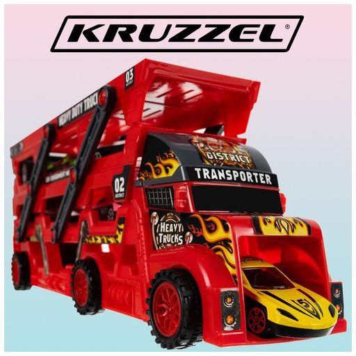 TIR kamion szett 6 autóval 22515 - játékautó, gyerekjáték, autós játék, kamionos játék, autópálya játék