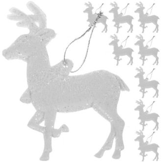   Karácsonyi díszek - rénszarvas 9 db-os készlet. Ruhhy 22517
