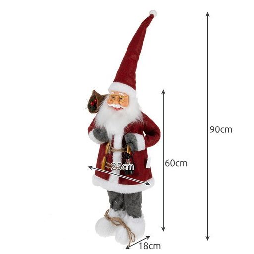Mikulás - Karácsonyi díszfigura 60cm Ruhhy 22354