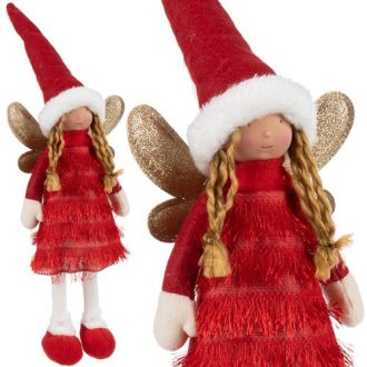 Piros Karácsonyi tündér figura Ruhhy 22346