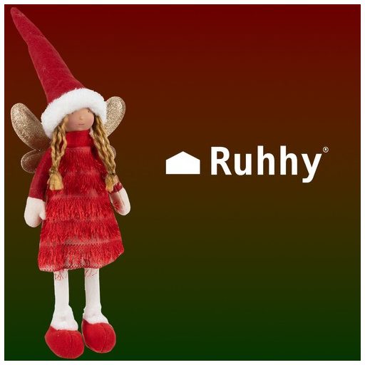 Piros Karácsonyi tündér figura Ruhhy 22346