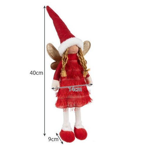 Piros Karácsonyi tündér figura Ruhhy 22346