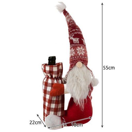Karácsonyi manó üvegtáskával Ruhhy 22508