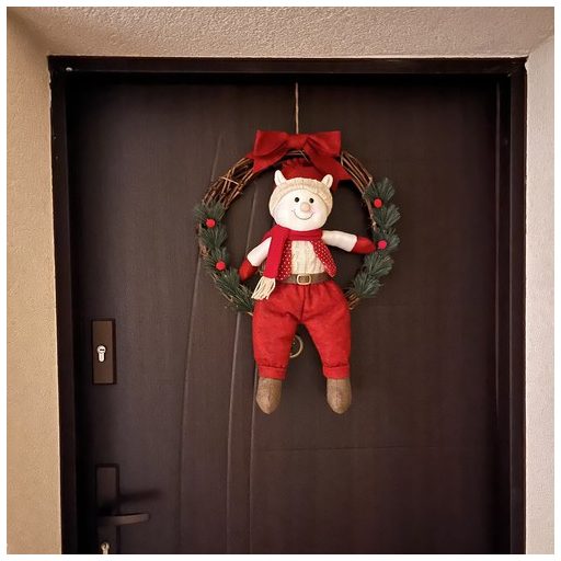 Karácsonyi koszorú az ajtón - Elf Ruhhy 22350