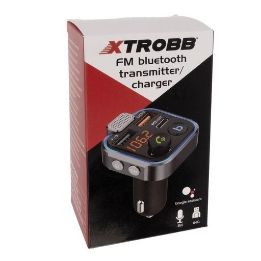 Autós FM Bluetooth adó/töltő - Xtrobb 22355