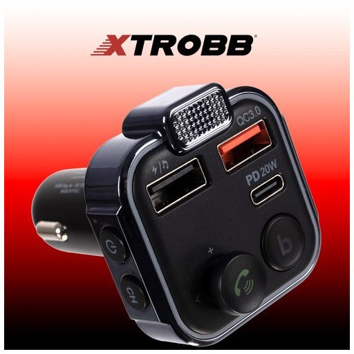 Autós FM Bluetooth adó/töltő - Xtrobb 22355