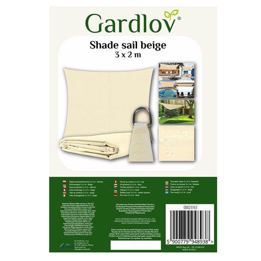 3x2m Árny vitorla - bézs Gardlov 23163