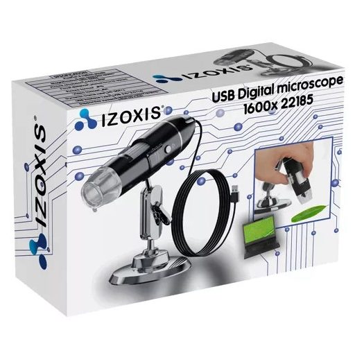 Digitális USB mikroszkóp 1600x nagyítással 23762 - mikroszkóp, digitális, nagyítás, USB, 1600x, 23762
