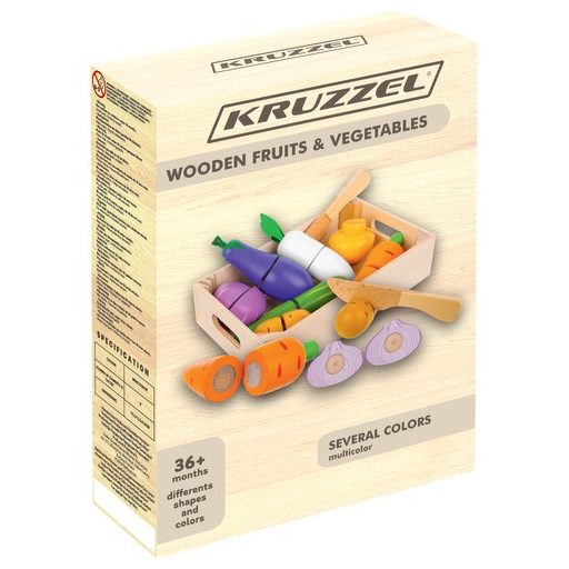 Fa gyümölcs és zöldség vágó készlet Z23543
